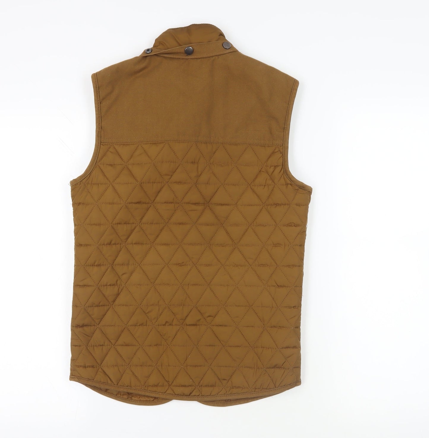 River Island Mens Brown Gilet Jacket Size XS Snap