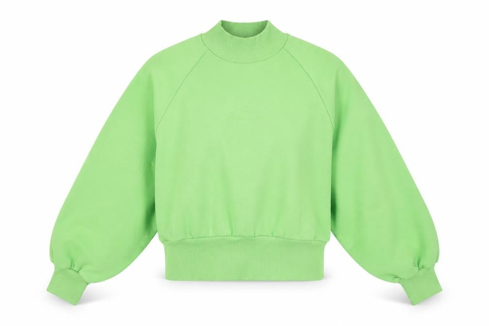 RE_STYLD Womens Green Polyester Pullover Sweatshirt Size 10 Pullover - Logo