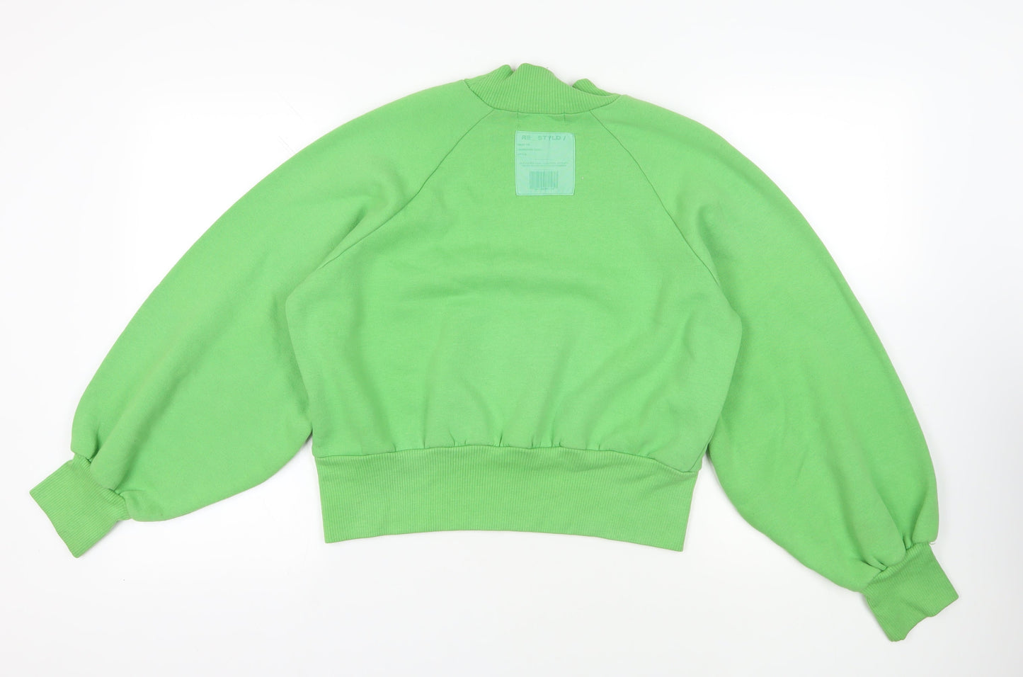RE_STYLD Womens Green Polyester Pullover Sweatshirt Size 10 Pullover - Logo