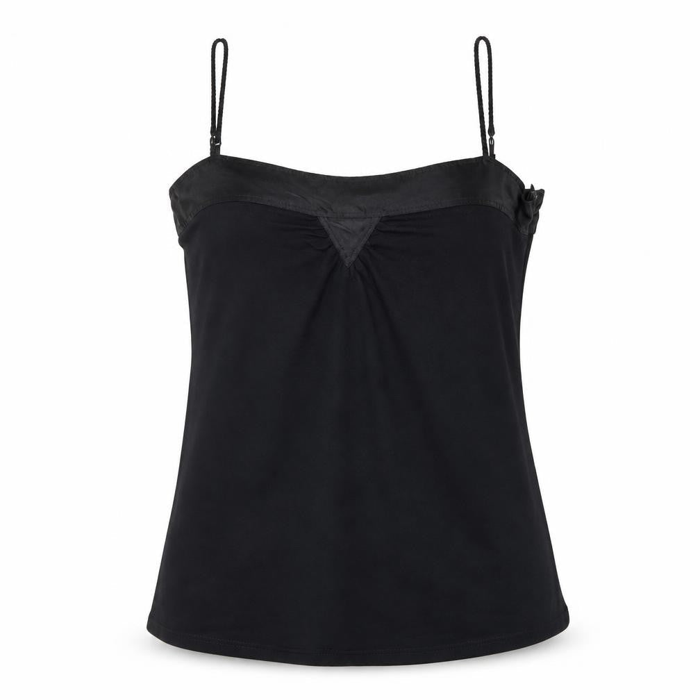 Gap Womens Black Viscose Camisole Tank Size M Square Neck