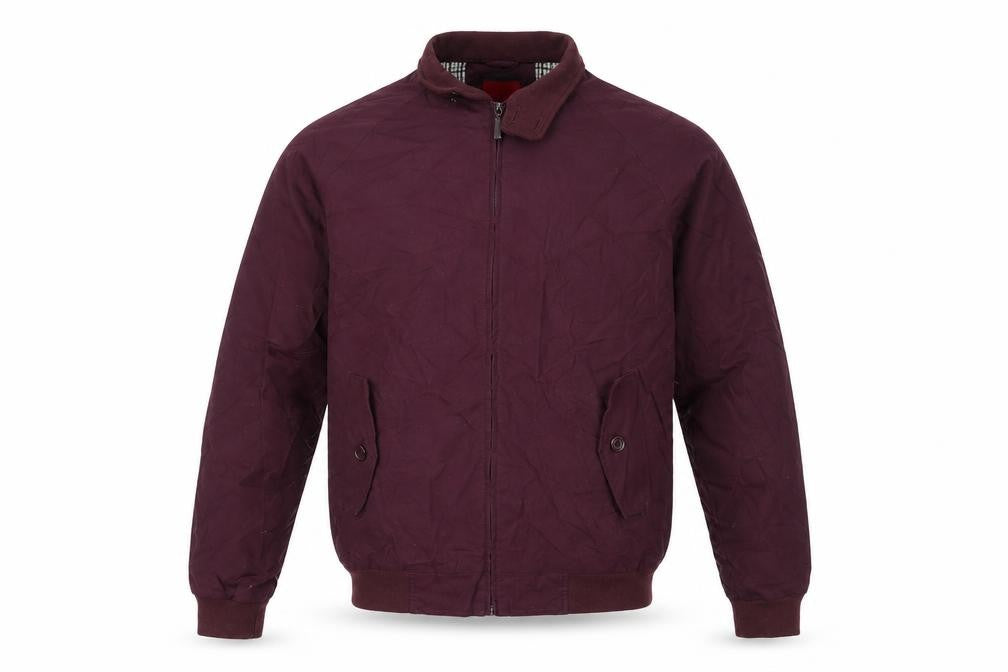 Uno. Camicie Mens Purple Bomber Jacket Jacket Size M Zip