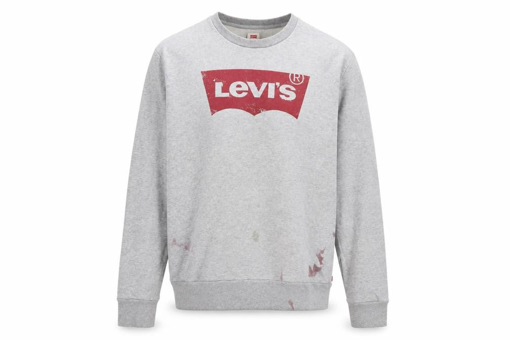 Levi's Mens Grey Cotton Pullover Sweatshirt Size 2XL - Logo