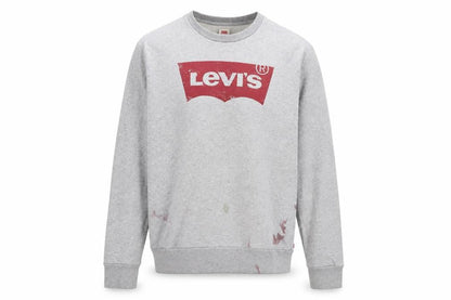 Levi's Mens Grey Cotton Pullover Sweatshirt Size 2XL - Logo