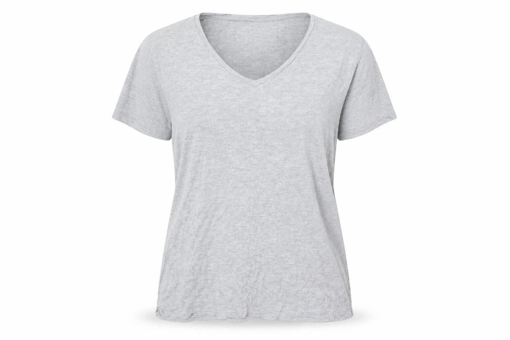 H&M Womens Grey Viscose Basic T-Shirt Size M Sweetheart