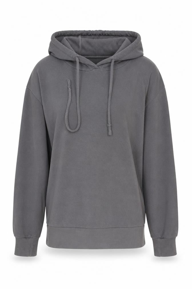 M&Co Womens Grey Polyester Pullover Hoodie Size 12 Pullover