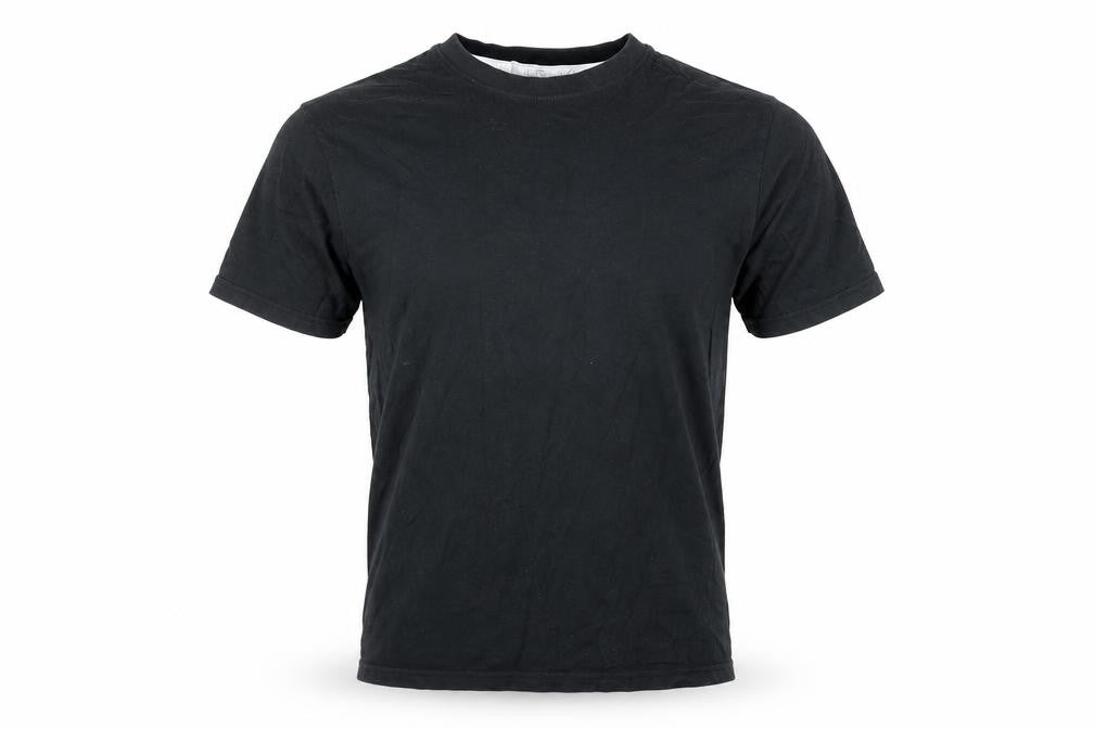 Charlie Wilson Mens Black Cotton T-Shirt Size M Round Neck