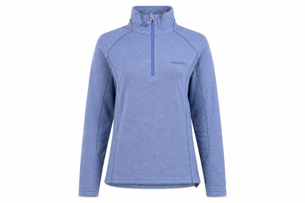 Ayacucho Womens Blue 100% Polyester Full Zip Sweatshirt Size XS Zip