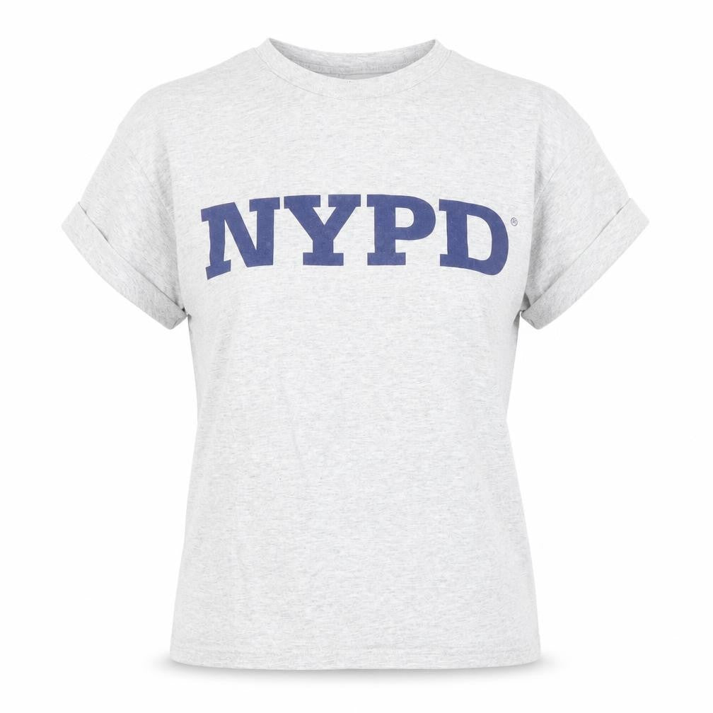 Topshop Womens Grey Cotton Basic T-Shirt Size XS Round Neck - NYPD