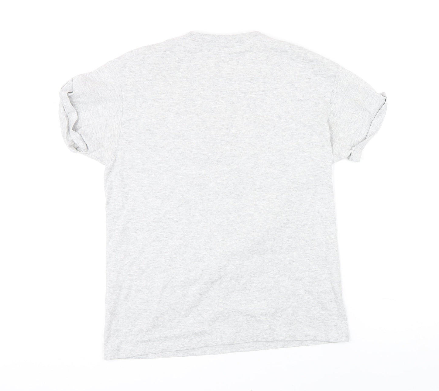 Topshop Womens Grey Cotton Basic T-Shirt Size XS Round Neck - NYPD