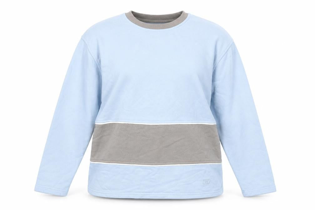 Rodeo Womens Blue Colourblock Cotton Pullover Sweatshirt Size M Pullover