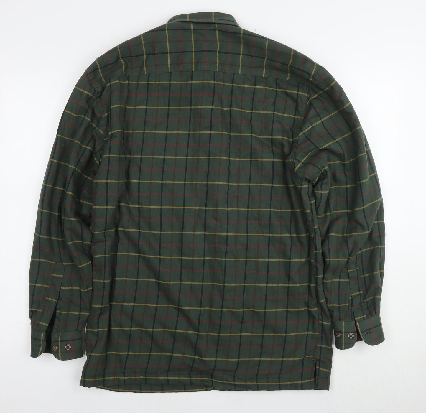 Field Pro Mens Green Check Jacket Size M Button