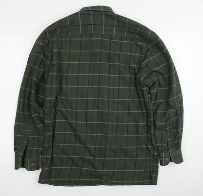 Field Pro Mens Green Check Jacket Size M Button
