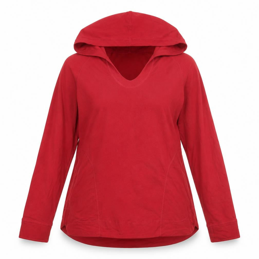 Royal Robbins Womens Red Lyocell Pullover Hoodie Size L Pullover