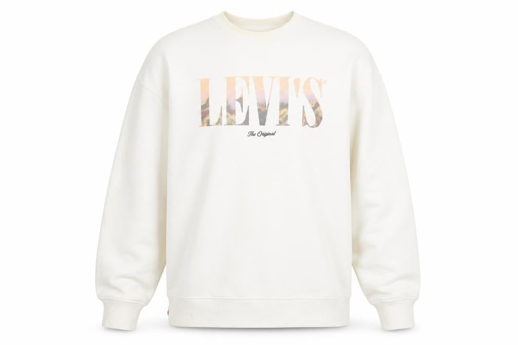 Levi's Mens White Cotton Pullover Sweatshirt Size L