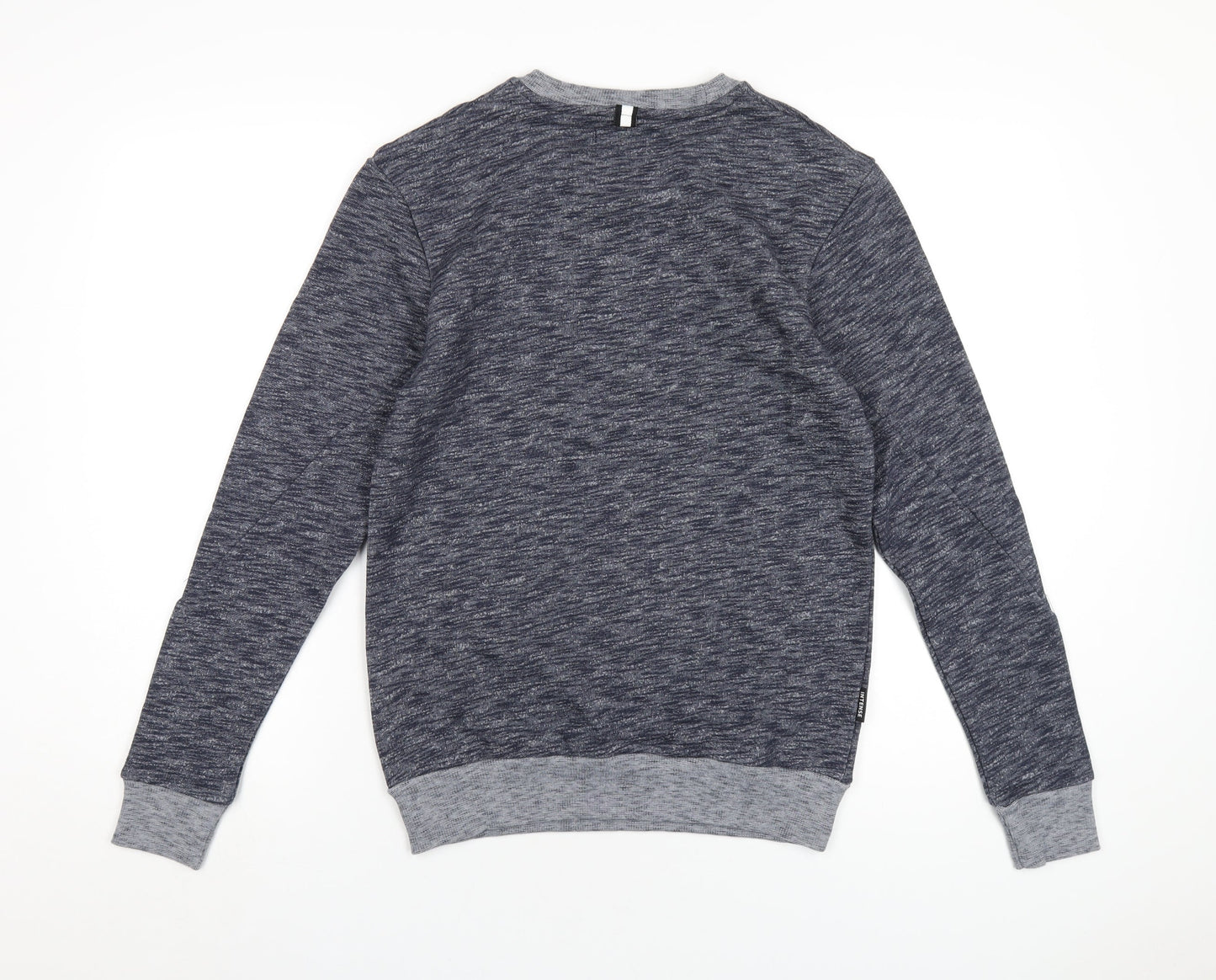 Intense Mens Blue Cotton Pullover Sweatshirt Size S
