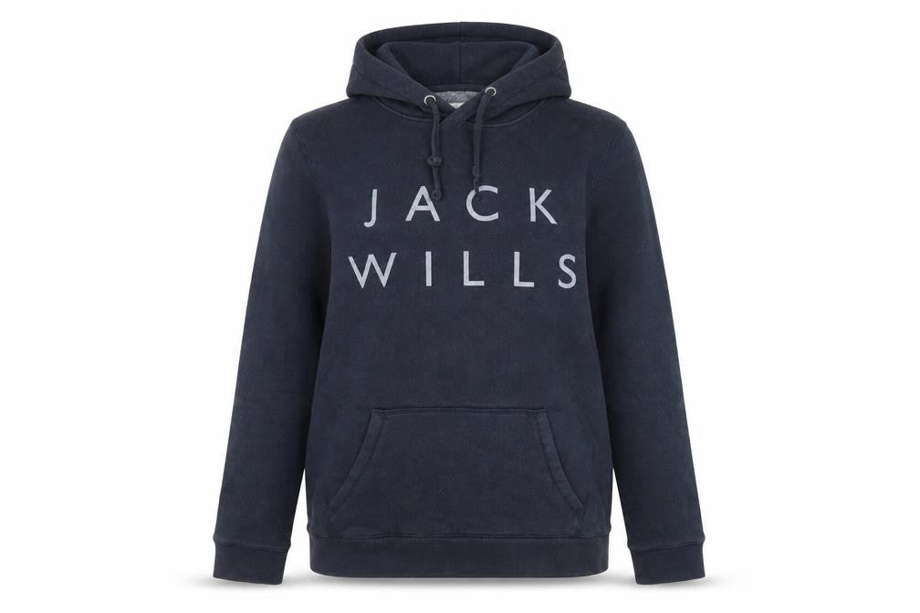 Jack Wills Womens Blue Cotton Pullover Hoodie Size 10 Pullover