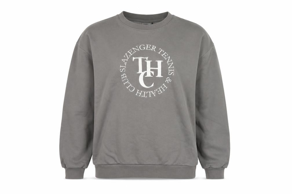 Slazenger Womens Grey Cotton Pullover Sweatshirt Size 8 Pullover - Slazenger Tennis & Health Club