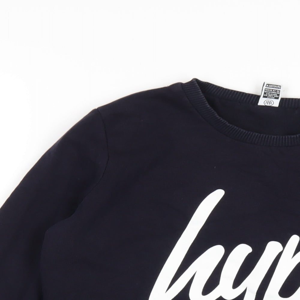 Hype Boys Blue Cotton Pullover Sweatshirt Size 11-12 Years Pullover