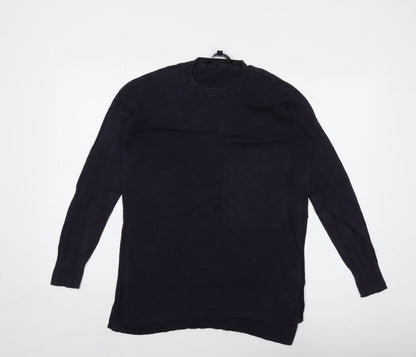 Additional front view of French Connection women’s black round neck lyocell jumper, size S