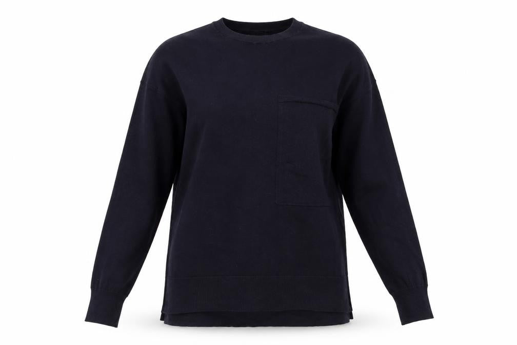 French Connection Womens Black Round Neck Lyocell Pullover Jumper Size S