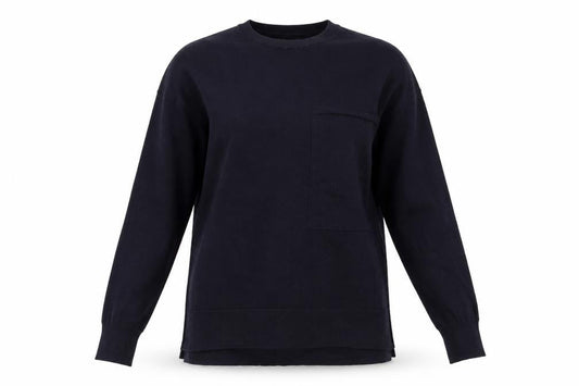 Front view of French Connection women’s black round neck lyocell jumper, size S