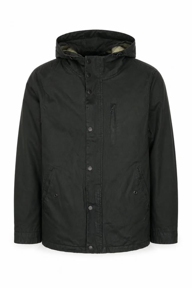 Pull&Bear Mens Green Jacket Size M Zip - Waxed Cotton