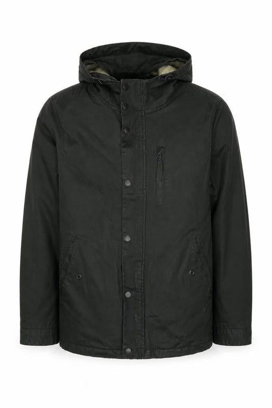 Pull&Bear Mens Green Jacket Size M Zip - Waxed Cotton