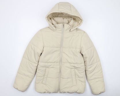 Marks & Spencer Womens Beige Parka Jacket Size 8 Zip