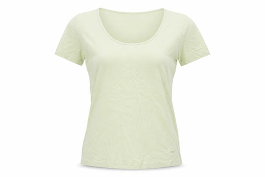 Paul Costelloe Womens Green Viscose Basic T-Shirt Size L Round Neck