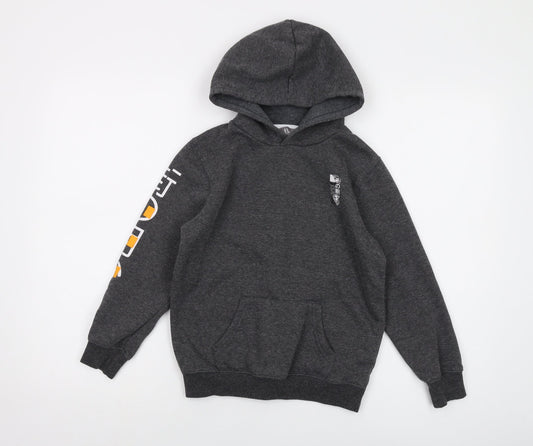 Fluid Boys Grey Polyester Pullover Hoodie Size 7-8 Years Pullover