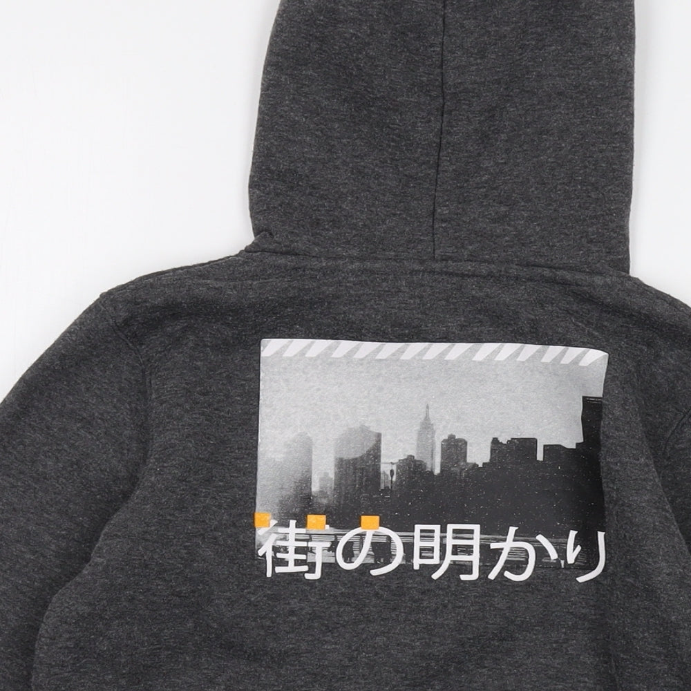 Fluid Boys Grey Polyester Pullover Hoodie Size 7-8 Years Pullover