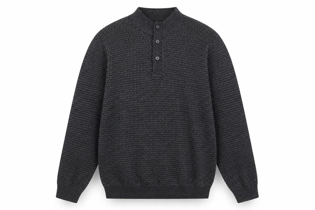 Joseph Abboud Mens Grey Mock Neck Wool Pullover Jumper Size 2XL Long Sleeve