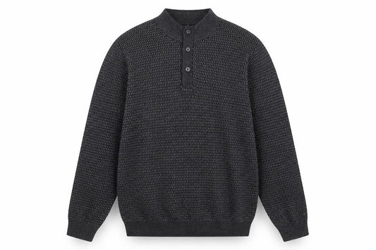 Joseph Abboud Mens Grey Mock Neck Wool Pullover Jumper Size 2XL Long Sleeve