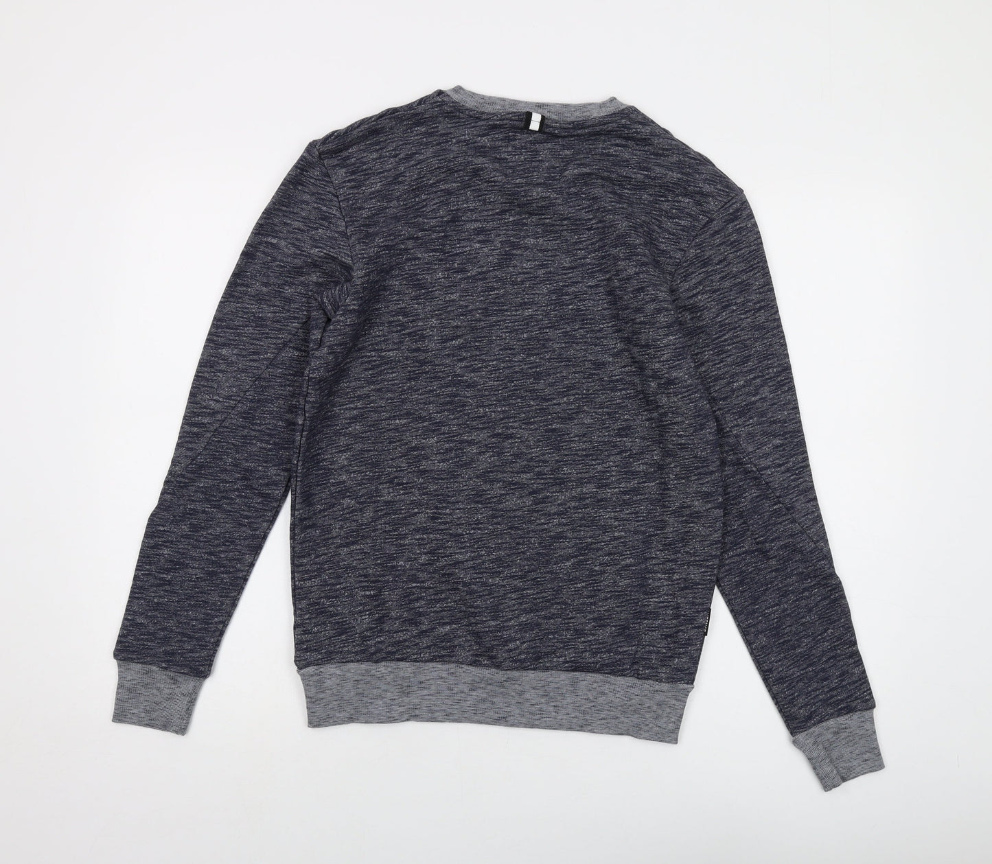 Intense Mens Blue Cotton Pullover Sweatshirt Size S