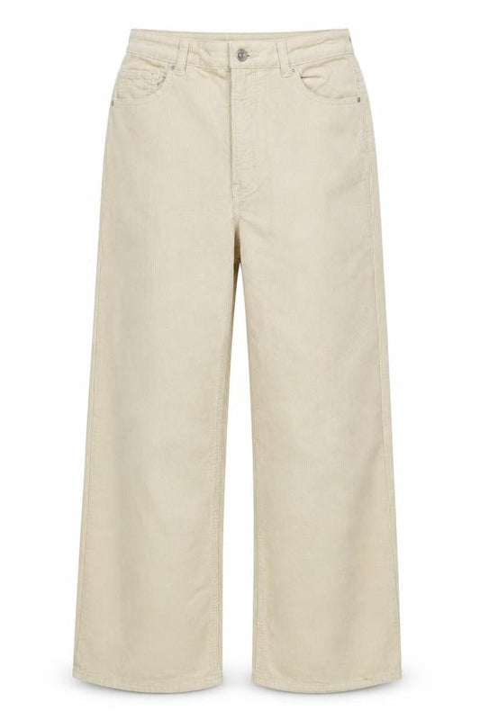 Divided Womens Beige Cotton Blend Trousers Size 6 L31 in Regular Zip
