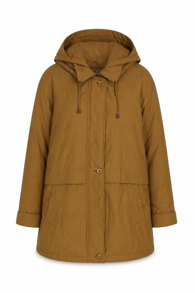 Bonmarché Womens Brown Parka Coat Size M Zip