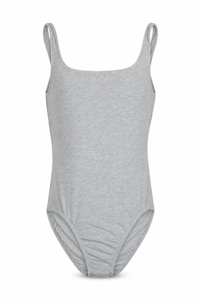 Marks & Spencer Womens Grey Cotton Blend Basic Tank Size 10 Scoop Neck Snap