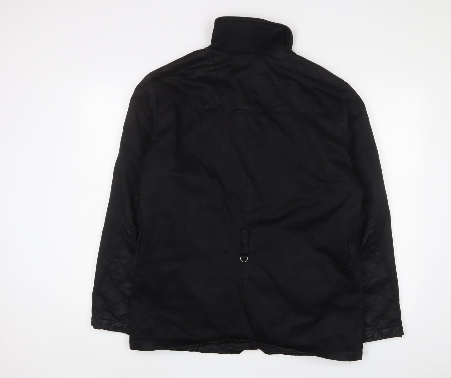 H&M Mens Black Jacket Size L Zip - Zip Pockets