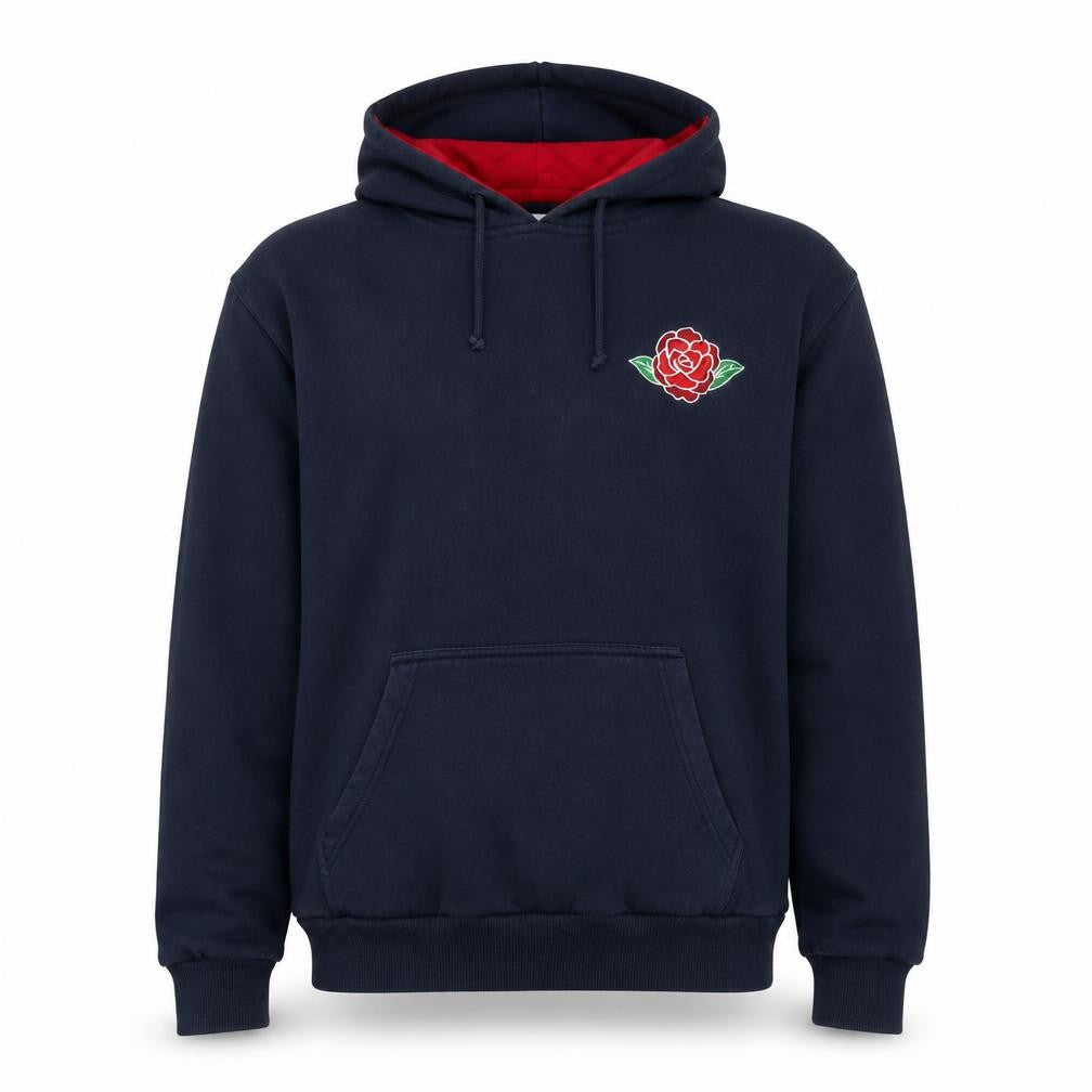England Mens Blue Cotton Pullover Hoodie Size L - Logo, Embroidered