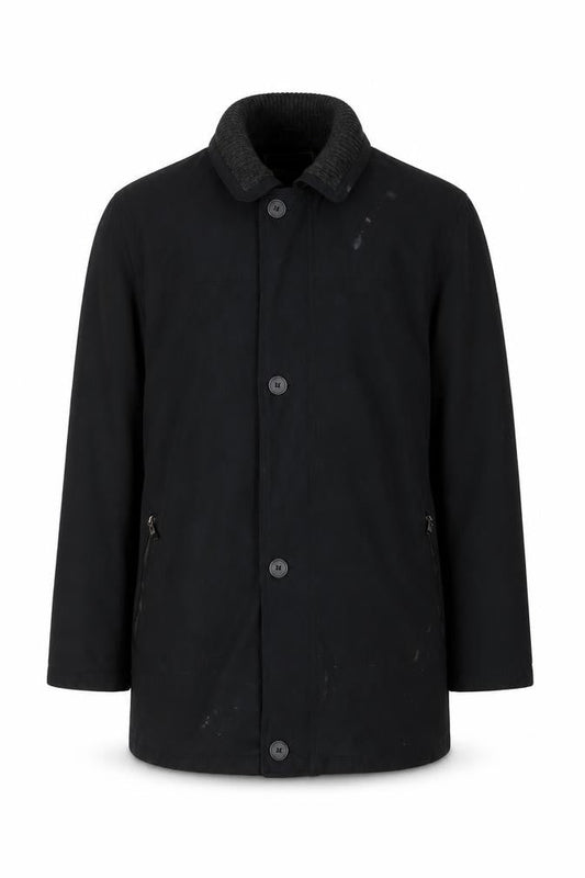 Paul Berman Mens Black Jacket Coat Size L Zip