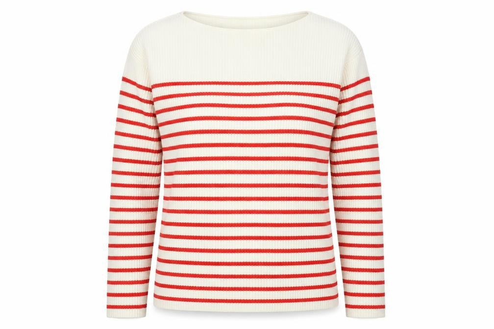 Gap Women's Ivory Striped Pullover Jumper M