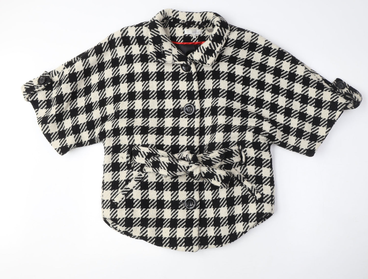 Marks and Spencer Women's Petite Check Jacket, Black/White