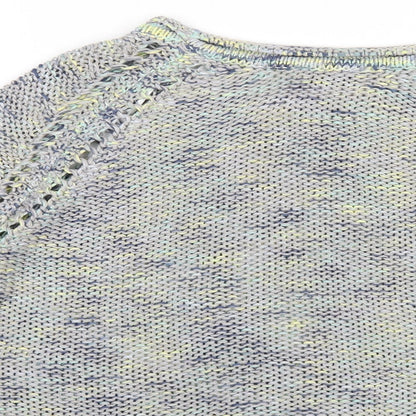 Indigo Womens Multicoloured Round Neck Acrylic Pullover Jumper Size 16