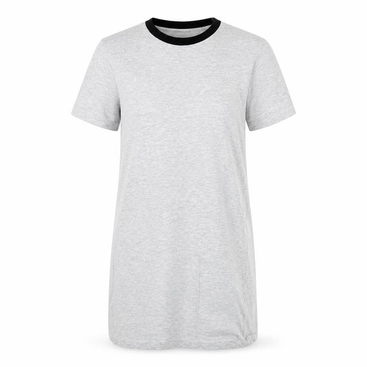 Brave Soul Womens Grey Cotton T-Shirt Dress Size XS Round Neck Pullover