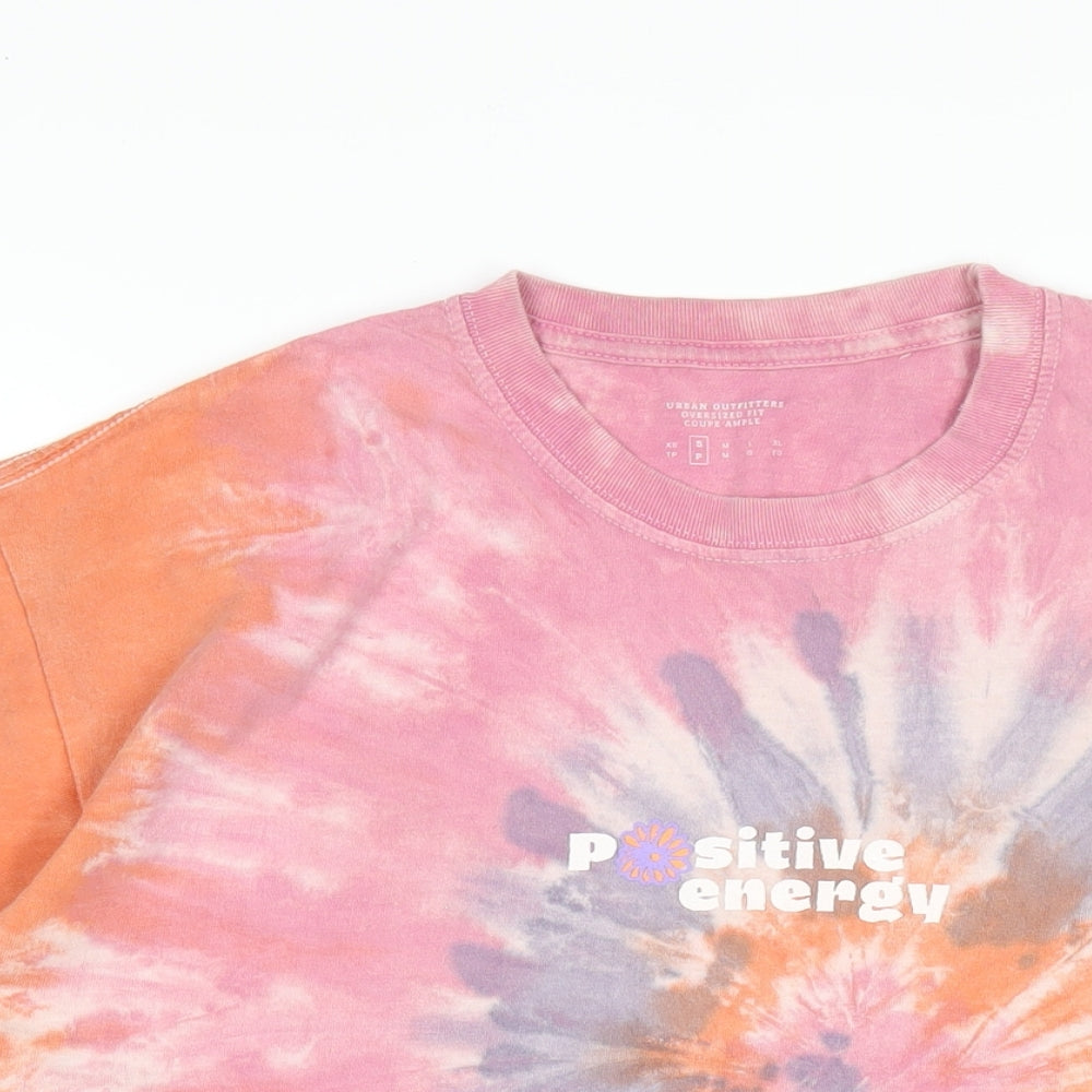 Urban Outfitters Womens Multicoloured Cotton Basic T-Shirt Size S Round Neck - Positive Energy Tie Dye