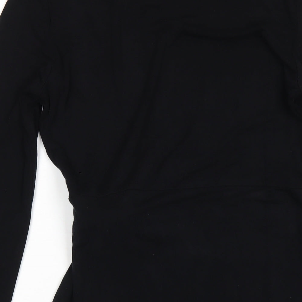 Great Plains Womens Black Viscose A-Line Size S Round Neck Pullover