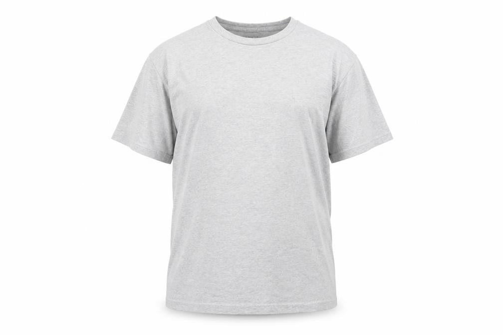 Lands' End Mens Grey Cotton T-Shirt Size L Round Neck