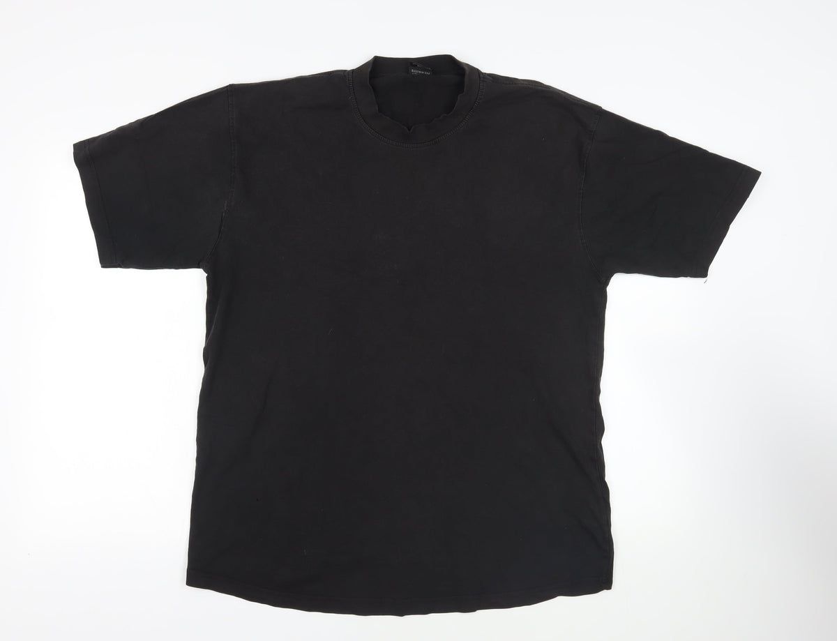 Ferrari Mens Black Cotton T-Shirt Size XL Crew Neck