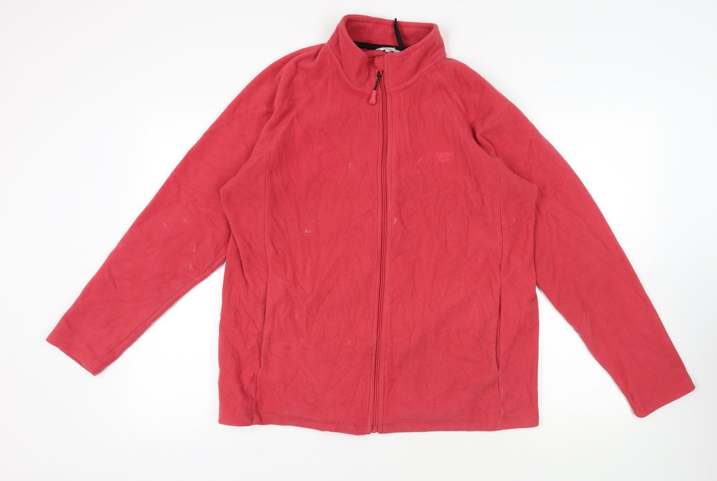 Cotton Traders Womens Pink Jacket Size L Zip - Logo Pockets
