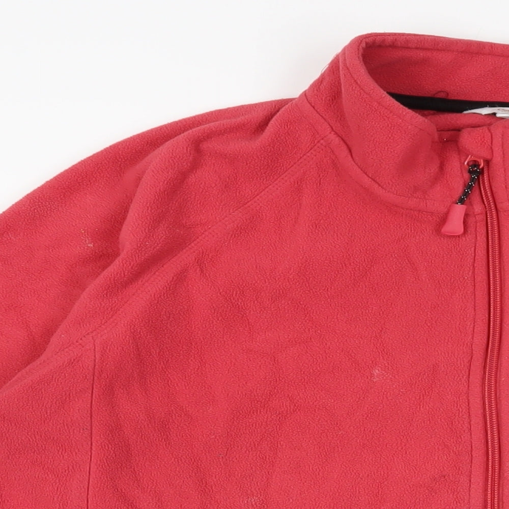 Cotton Traders Womens Pink Jacket Size L Zip - Logo Pockets